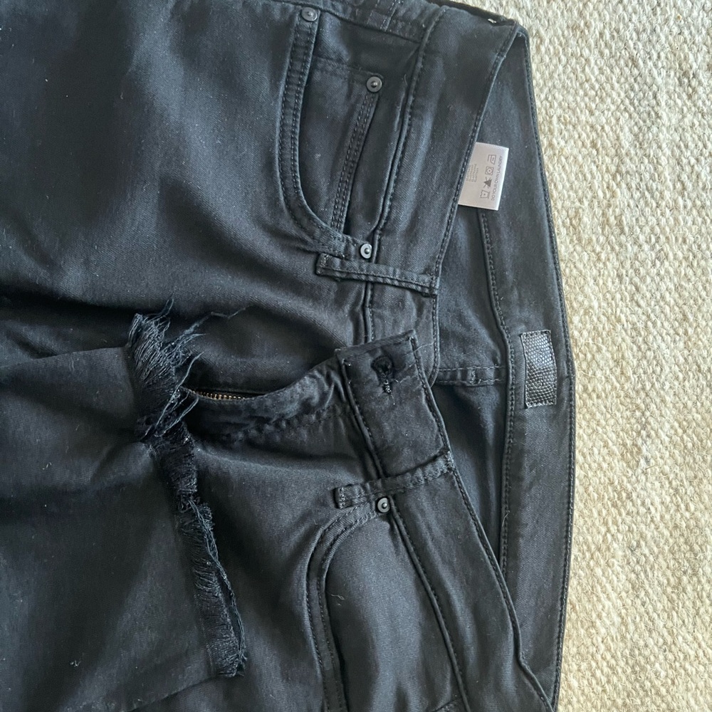 Agolde high waist jeans with frayed hem